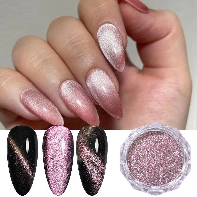 9d Cat Eye Nail Powder Shiny Sparkly Mirror Nail Glitter Sand