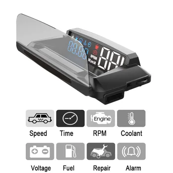 

L3 Mirror HUD Head Up display Car OBD2 Speed Projector KMH MPH Speedometer Oil Consumption Rise Monitor Auto Driving Computer