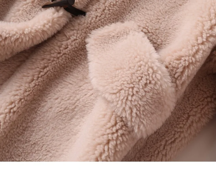 Зимний мех один длинный овечий стриженый мех пальто DaJane Настоящий мех натуральный мех частицы ягненка шерсть куртка с капюшоном дубленка пальто