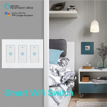 

Smart Home Smart Wifi Wall One Button Light Switch For Alexa For Google Home App Control For Dropshipping Умный Дом