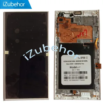 

100% Warranty LCD For Inew V7 LCD Display Screen With Touch Screen Assembly with White Frame By Free Shipping