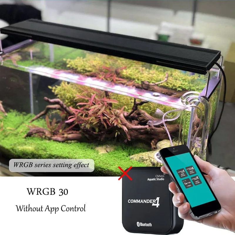 WRGB 30 EU plug1 Chihiros серия WRGB светодиодный светильник для выращивания растений, имитирующий рассвет, закат, Bluetooth, умный контроль commander 4 - Цвет: WRGB 30 EU plug1