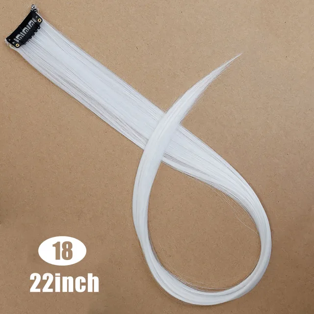 Lupu Rainbow Highlighted Synthetic Hair Girl One Chip In Hair Extension Hairpin Long Straight Hair Clip For Hair False Hair 18