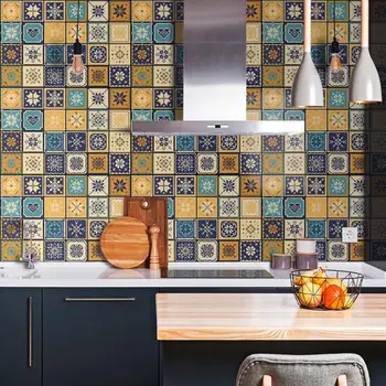 

Self-adhesive DIY Wall Stickers Waterproof Floor Wall Home Bathroom Decoration Decal Oil-proof Moisture-proof Sticker