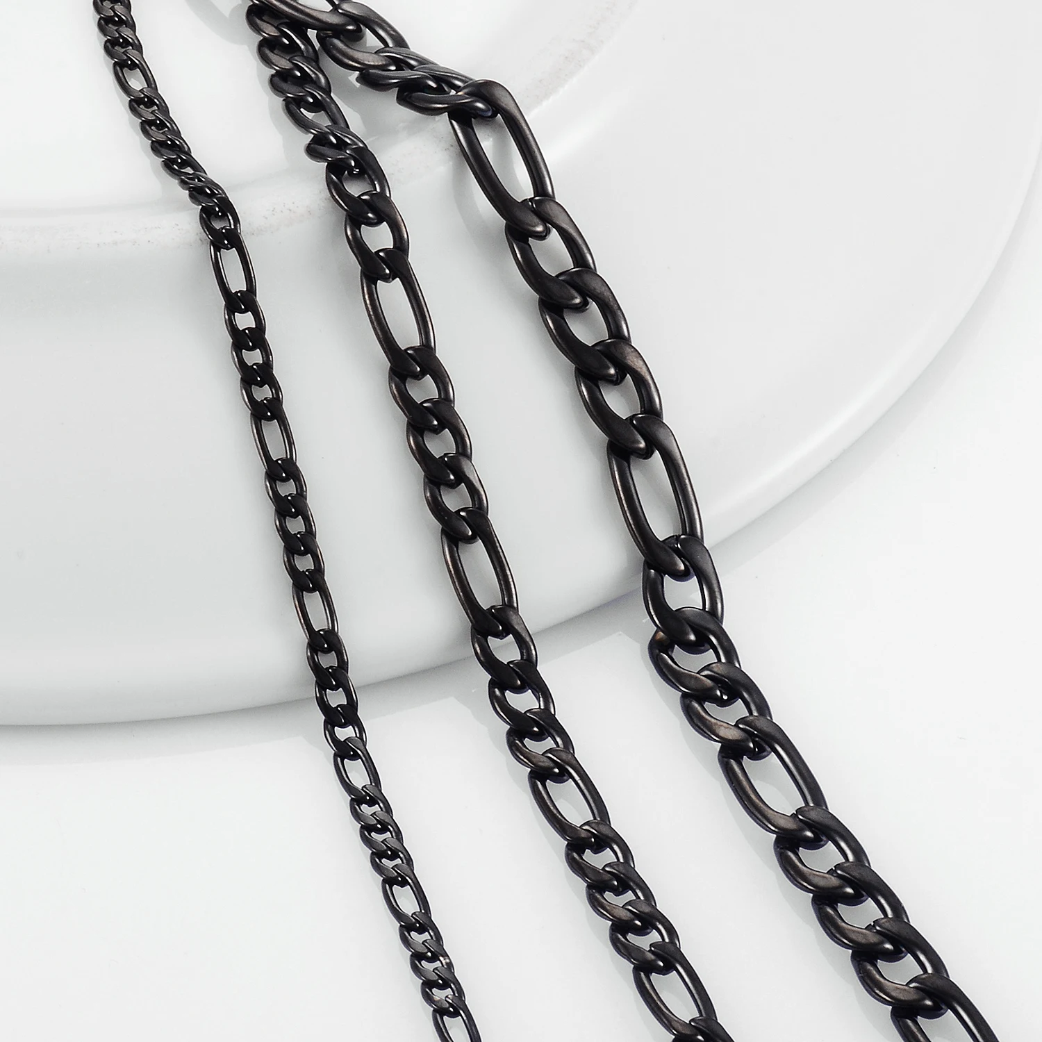 Stainless Steel Figaro Chain Jewelry Men and Women stainless steel necklace metal necklace sterling chain necklace