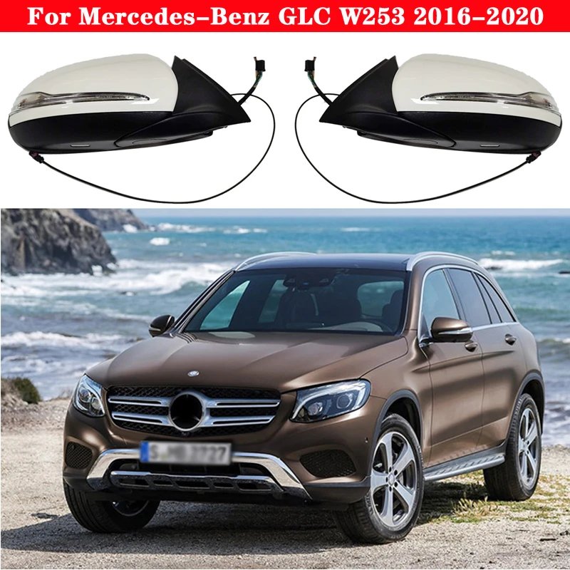 

Для Mercedes-Benz GLC W253 2016-2020, автомобильное внешнее зеркало заднего вида, боковое зеркало, зеркало заднего вида, внешнее зеркало заднего вида в сборе