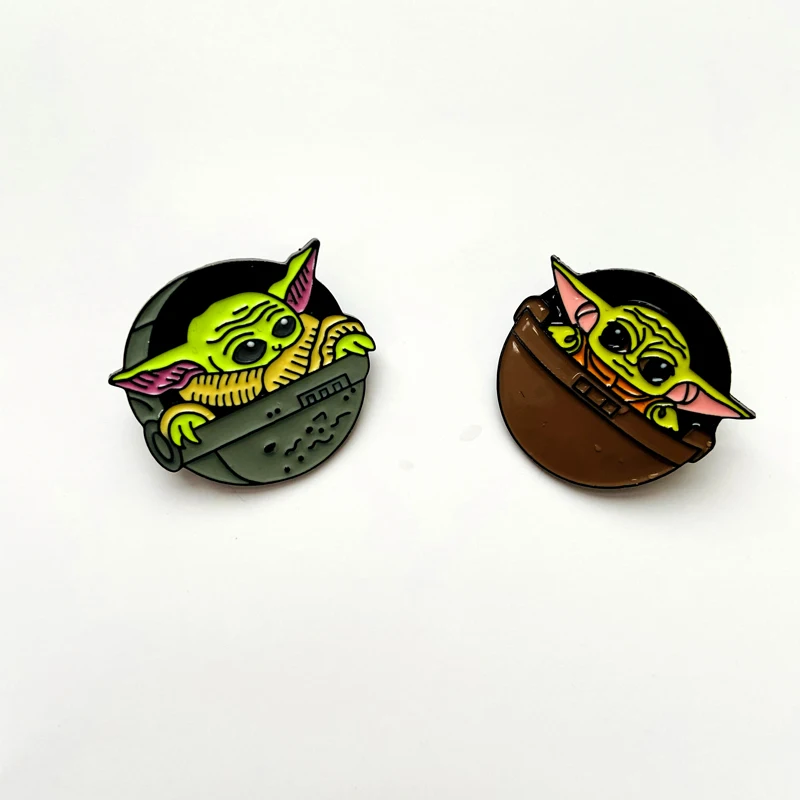 

Yoda Baby Toy Rim Cartoon Badge Cute Brooch on The Clothing Bag Tie Decoration Badge DIY crafts on Jacket