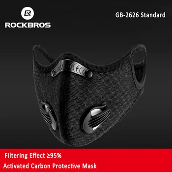 

ROCKBROS Cycling Mask Filter Anit-fog Breathable Bicycle MTB Respirator Sports Protection Mouth-Muffle Dust Face Mask