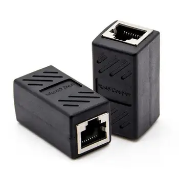 

500pairs RJ45 Coupler ethernet cable LAN connector inline Cat7/Cat6/Cat5e Ethernet Cable Extender Adapter Female to Female