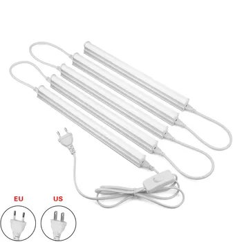 

30W 50W T5 Tube kitchen lighting Cabinet backlight aluminium profile Rigid lamp LED Bar Light with Switch Power Plug AC85V-265V
