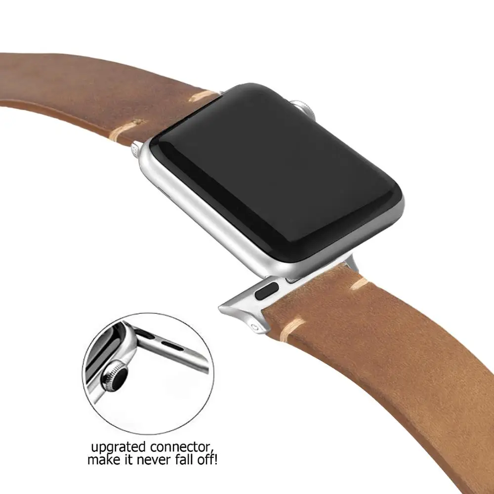 Hemsut наручных часов Apple watch, версии 5 4, 42 мм, 38 мм, версия, рисунок «Имбирный пряник», натуральная кожа ремешок для наручных часов iwatch, Версия 44 мм 40 мм, версия 3, 2, 1 браслет