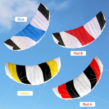 140x55cm / 55" x 21" Frameless Soft Dual Line Stunt Parafoil Kite Huge Parachute Sports Beach Flying Kite