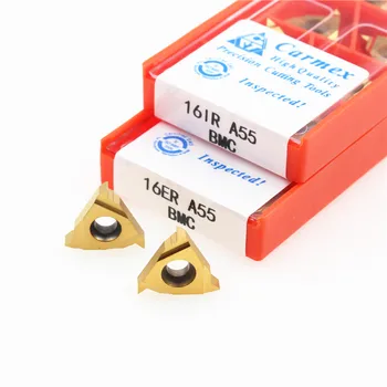 

10pcs 16ER AG60 AG55 A60 G55 BMC Carmex Thread Carbide Inserts Lathe Turning Tools Thread Cutting Steel Tools