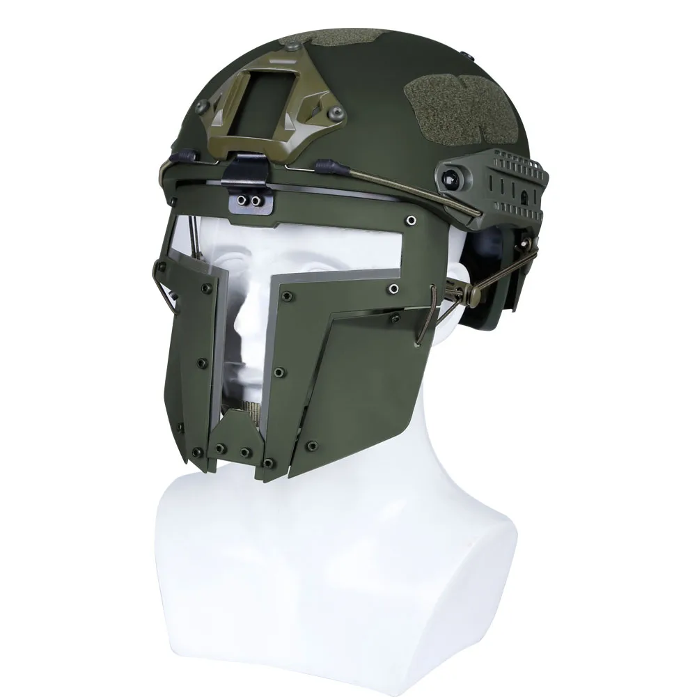 

Tactical Full Face Mask TPE Quick Release with Impact Lens Steel Mesh Protective IRON WARRIOR MASK for Paintball CS Wargame
