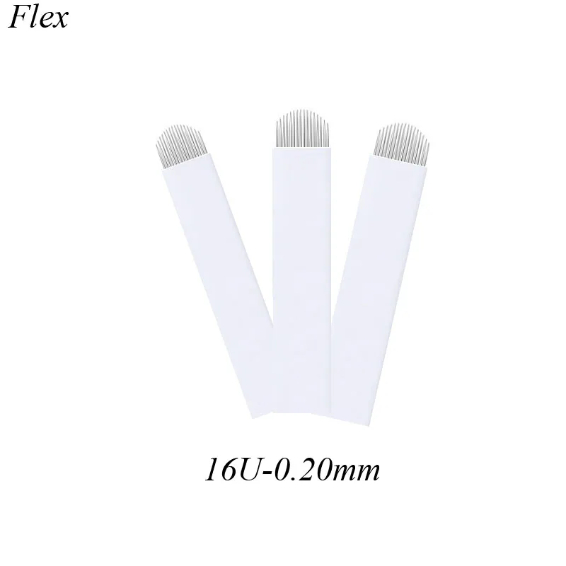 

50 Pcs U Shape 16 0.20mm MICROBLADES - MICROBLADING NEEDLES - EYEBROW EMBROIDERY BLADES