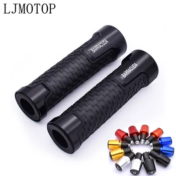 

Motorcycle Barracuda 7/8" Rubber Handlebar Grips Bar Ends Cap Plug For Yamaha YQ50 Aerox MBK Nitro xt600 nvx155 aerox155 nvx 155