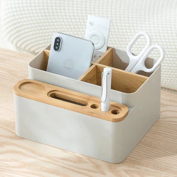 

Cosmetic Storage Boxes Cell Phone Remote Control Finishing Box Living Room Sundries Classification Tool Home Desktop Organizer