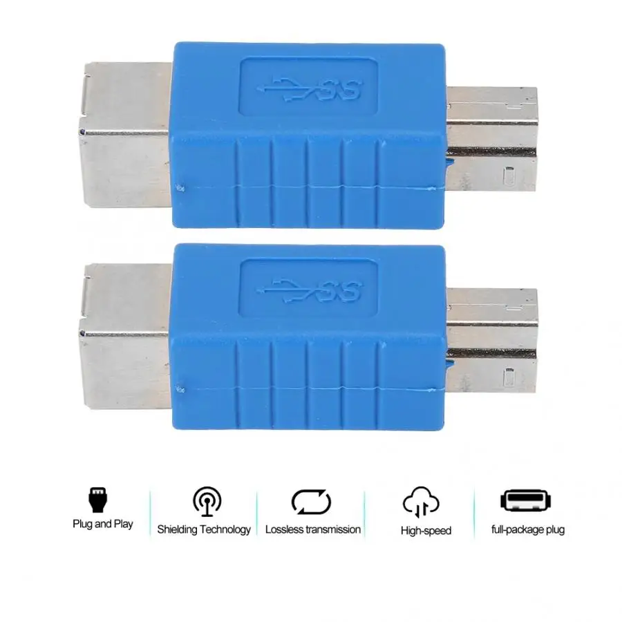USB 3,0 Тип B штекер к USB 3,0 Тип B Женский Суперскоростной адаптер конвертер