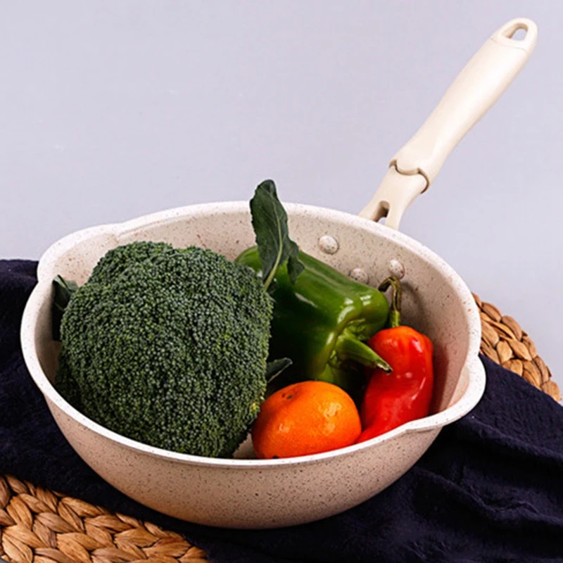

Hot New Thickened Bottom Medical Stone Frying Pan Multifunction Non-Stick Pans Deep Nougat Pot Big Mouth Wok Pan