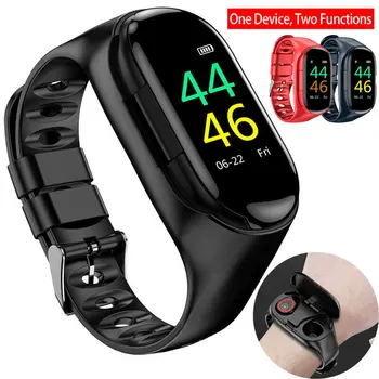 

2 in 1 Smart Bracelet TWS Earbuds Wireless Bluetooth Headphone Smart Watch With Wristband Wireless Sports Headphones