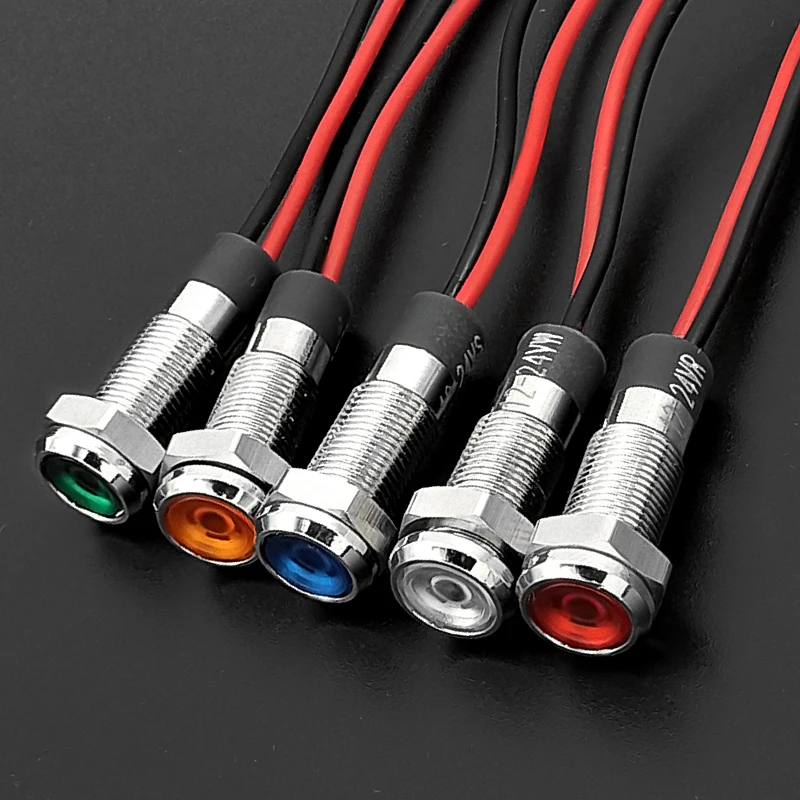 รูปสินค้า ตัวบ่งชี้โลหะ LED กันน้ำ หลายสี ใช้งานได้หลากหลายโวลต์