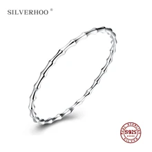 925 пробы серебряный браслет в форме бамбука Открытый браслет для женщин хорошее ювелирное изделие простой стиль обручальные браслеты ювелирные изделия лучший подарок
