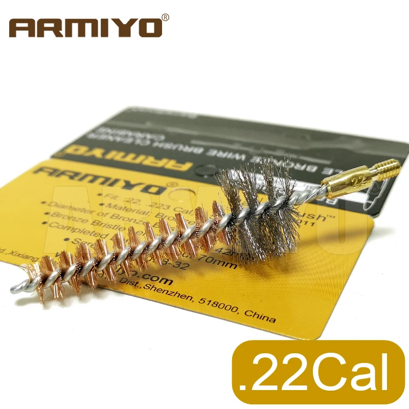 Щетки для чистящей камеры Armiyo .223Cal 5 56 мм бронзовая щетина из нержавеющей стали
