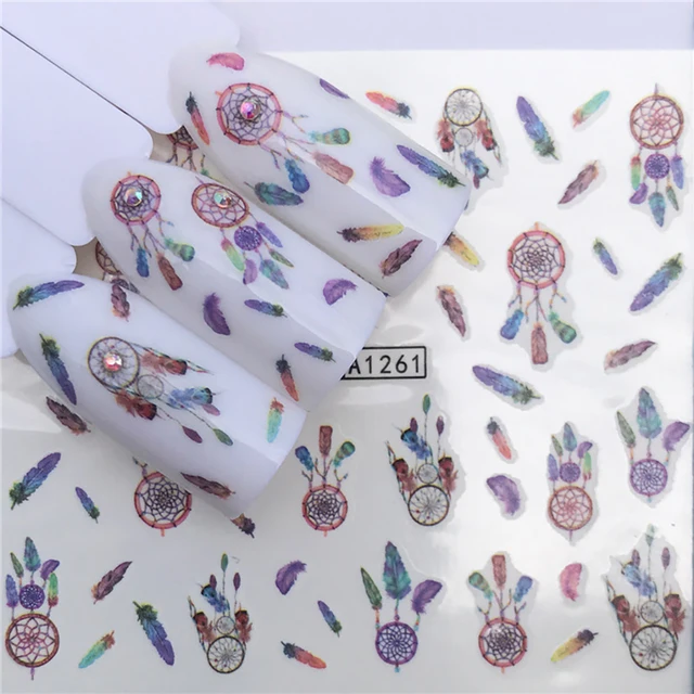 Nail Stickers Sliders For Nails Winter Sticker Elk Figure Nail Art Decorations Wolf Animal Transfer Watermark Water Slider A1261