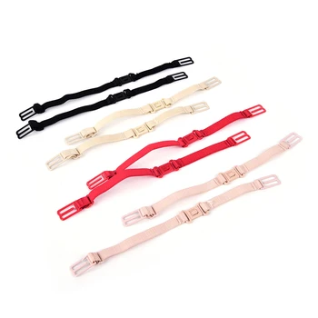 

1 pair Double-shoulder Strap Bra Non Slip Buckle Adjustable Shoulder Strap Pectoral Girdle Back Hasp Elastic Non-slip Bra Straps