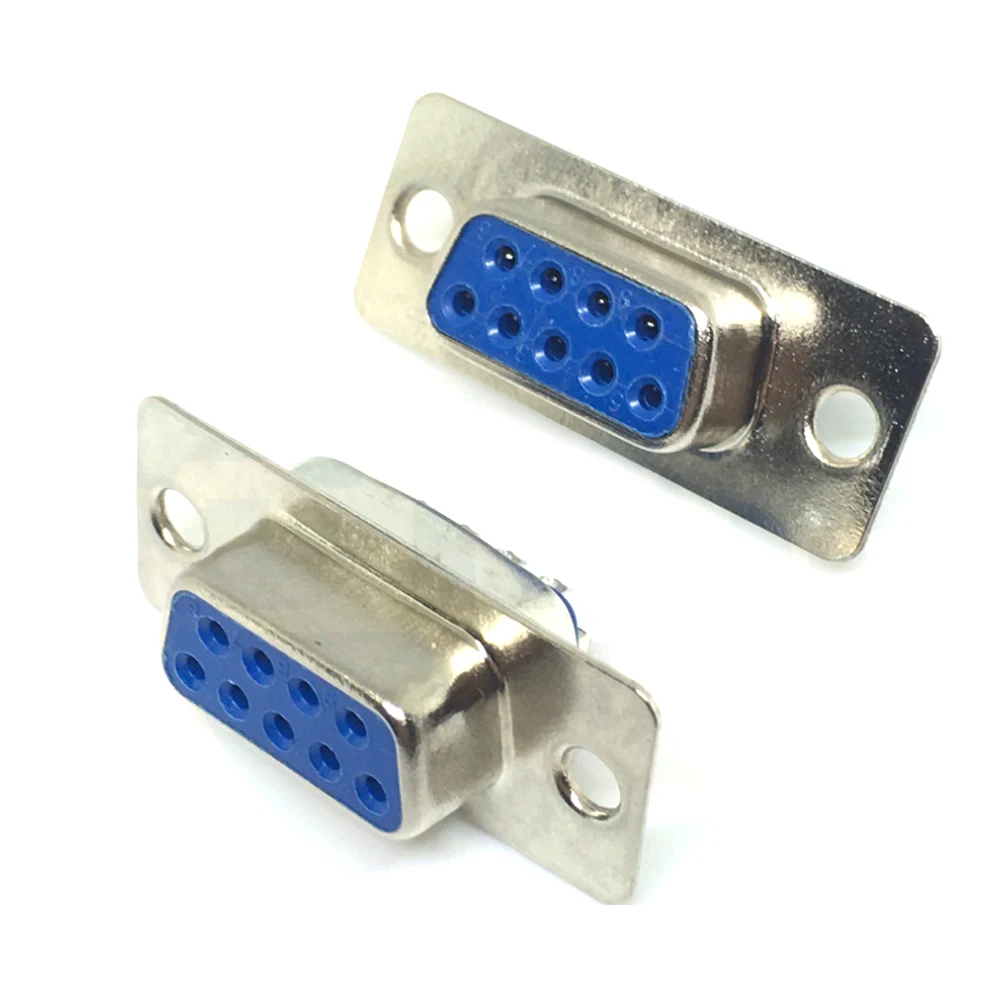 

10PCS DB9 Female Male PCB Mount serial port Connector Solder Type D-Sub RS232 COM CONNECTORS 9pin socket 9p Adapter FOR PCB