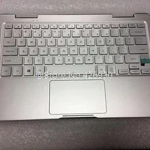 Подставка для ноутбука и клавиатура для samsung NP930QAA NT930QAA 930QAA английский США BA59-04279B с подсветкой с сенсорной панелью серебристый