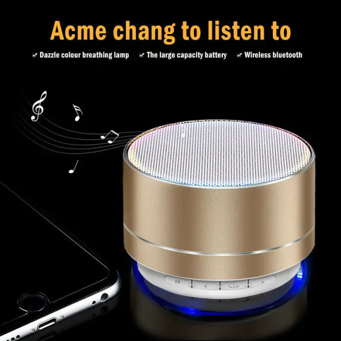 Портативный светодиодный Bluetooth беспроводной динамик мини супер бас для iPhone iPad samsung EM88