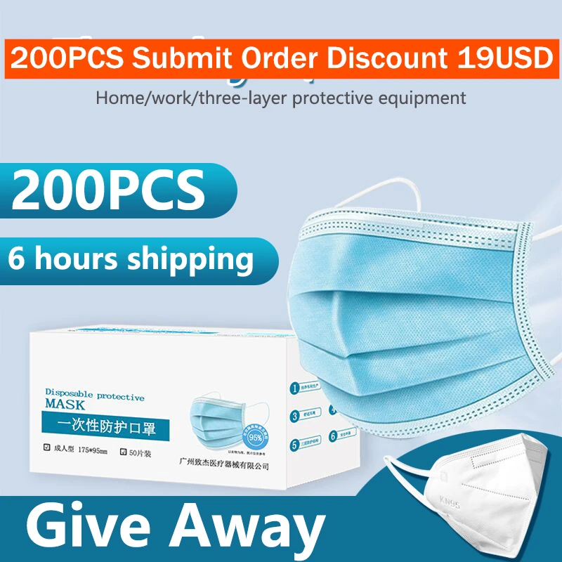 

Anti-Pollution med 3 ical Mask Laye dust protection Masks Disposable Face Masks Elastic Ear Loop Disposable Dust Filter Mask