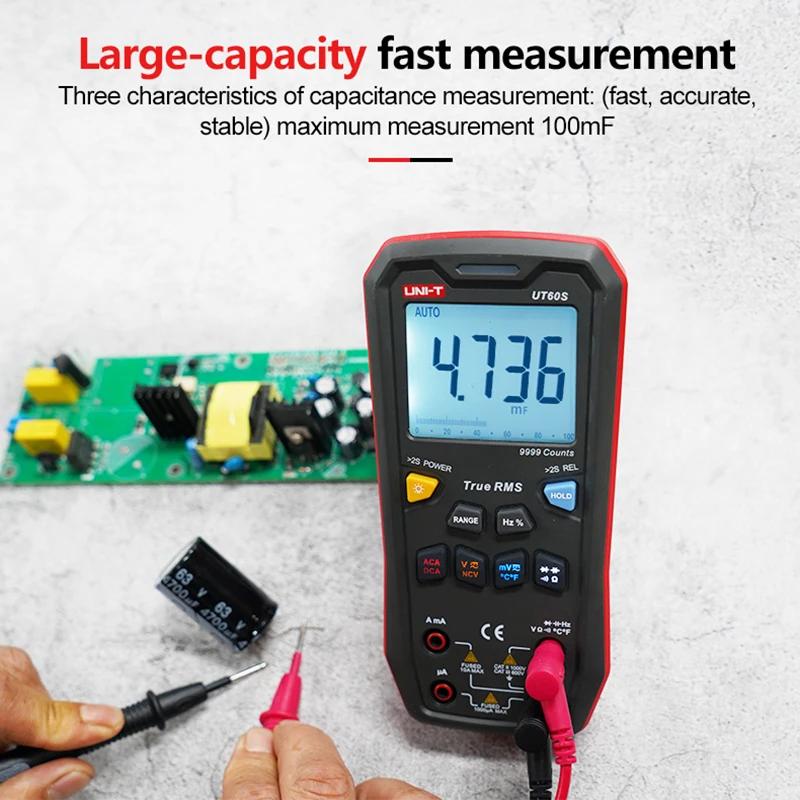 UNI-T Digital Smart Multimeter UT60S UT60BT 1000V AC DC Voltmeter Ammeter True RMS Frequency Meter Capacitor Temperature Tester