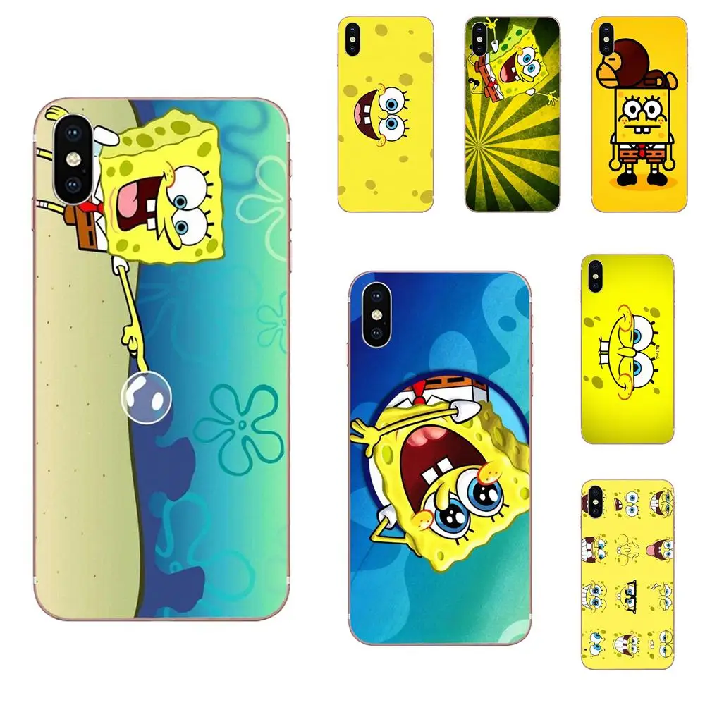 Популярные милые шаровары Spongebobs для Xiao mi 3 4 4C 4i 5 5s 5X6 6X8 SE Pro Lite A1 Max x 2 Note | Мобильные