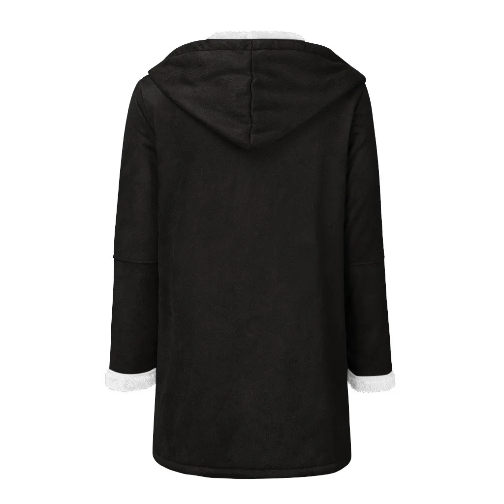 Womens Casual Loose Warm Fleece Sweatshirt Irregular Hem Linen Plus Sizetanic Coat  Blouse Coat Oversized Tracksuit Sudaderas 2