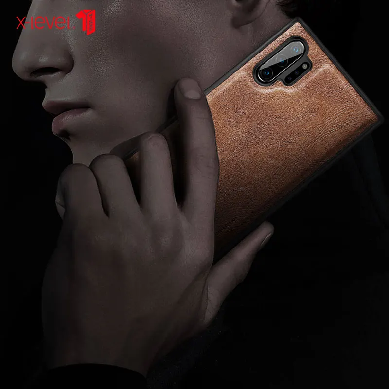 X-Level Leather Case For Samsung Note 10 Plus Soft Silicone Edge Back Phone Cover For Samsung Galaxy Note 10 Case Note10 Plus X-Level Leather Case For Samsung Note 10 Plus Soft Silicone Edge Back Phone Cover For Samsung Galaxy Note 10 Case Note10 Plus
