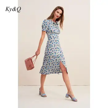 

Brand Design Women Summer Women Fashion Casual Floral Print Short Sleeve Dress 2020 Elegant Short Sleeve Lapel Mini Dress