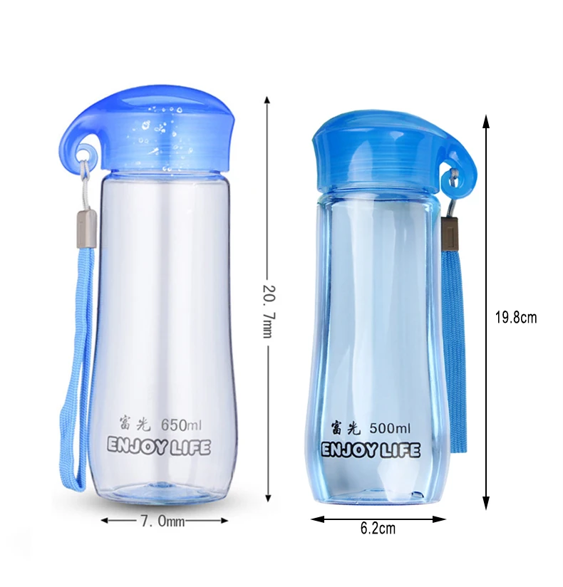FuGuang спортивные Бутылки для воды 500/650 ml Протеин шейкер для путешествий на открытом воздухе Портативный герметичные Тритан пластичные моя бутылка для напитков без добавления бисфенола А