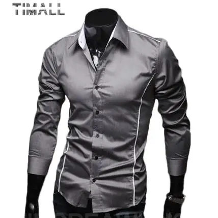 

TIMALL Chemise Homme 11 Colors Men Fashion Long Sleeve Slim Fit Casual Shirts,high Quality Stylish Dress Shirts
