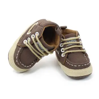 

Baby shoes Toddler Canvas Shoes Infant Baby Sneaker Crib Lace-Up First Walkers 0-18 Months
