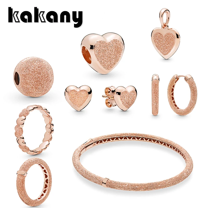 Ceny KAKANY nowa róża matowy blask kolekcja dla popularny styl bransoletki i naszyjniki oryginalny DIY925 Sterling Silver biżuteria