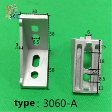 

5/10Pcs pieCorner Fitting Angle 30x60 Decorative Corner Clamps Accessories L Plugs Attach Connection For 3030 Aluminium Profile