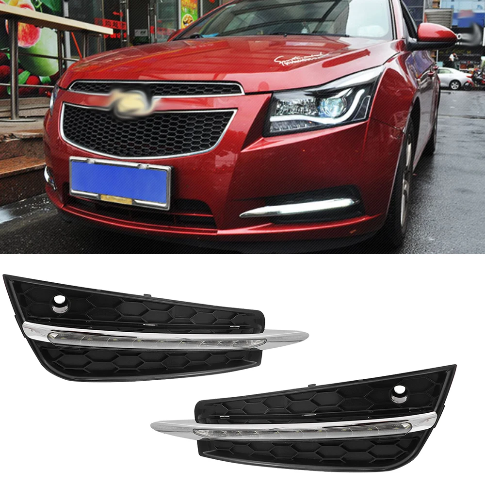 Светодиодный дневной светильник 9 светодиодный дневные ходовые огни для Chevrolet Cruze 2009 2010 2011 2012 DRL с поворотом световой сигнал светильник