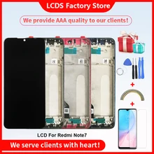 Écran tactile LCD avec châssis, 10 touches, qualité AAA, pour Xiaomi Redmi Note 7=