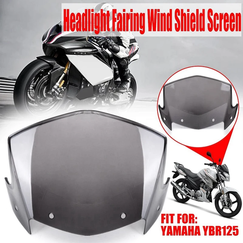 Motorcycle Headlight Fairing Transparent Brown Windshield for Yamaha Ybr 125 2014-