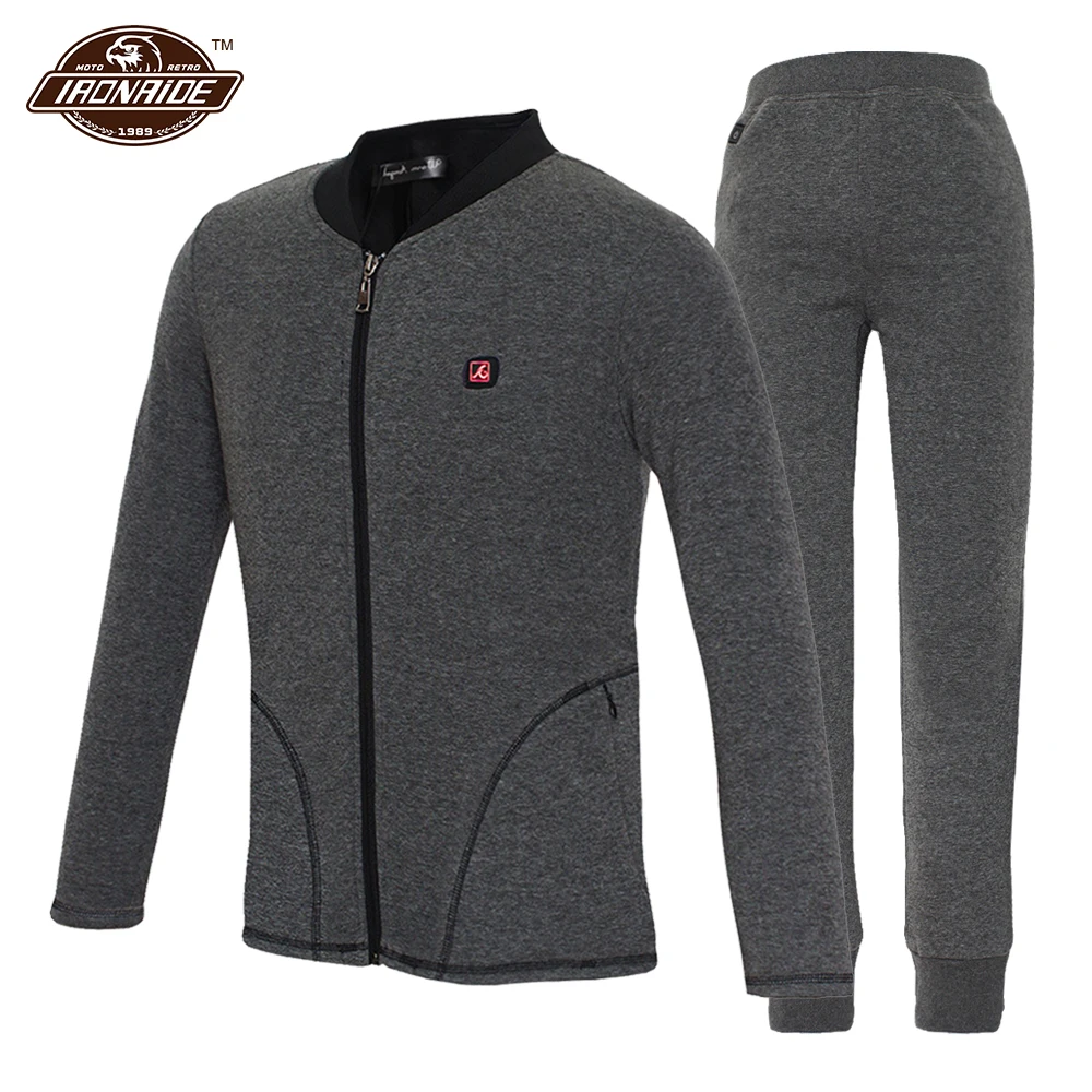 Grey Suit Новая мотоциклетная куртка с подогревом мужская одежда с электрическим подогревом рубашка с подогревом жилет USB куртка с подогревом термобелье Набор для зимы - Цвет: Grey Suit
