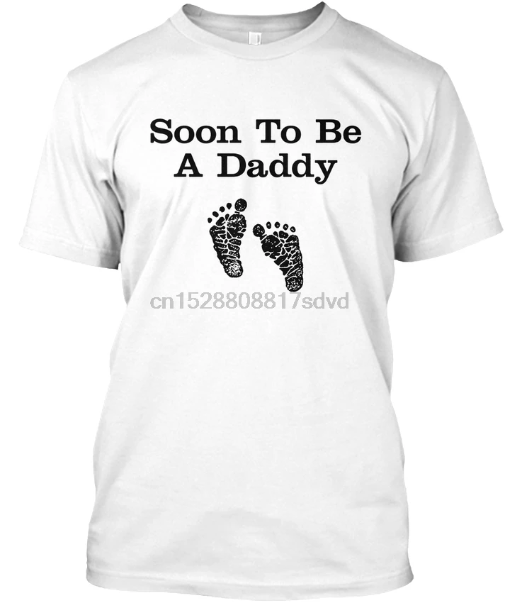 Популярная мужская футболка с надписью Soon To Be A Daddy из T-Shirt100 хлопка повседневная