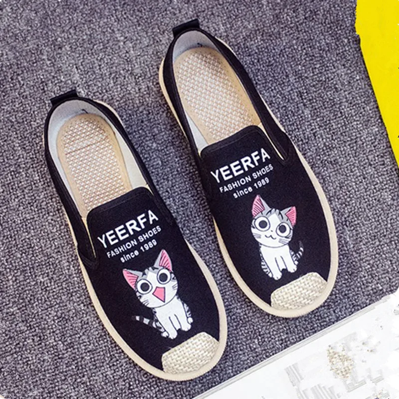 spring and autumn new women's shoes lightweight breathable Korean students flat canvas casual shoes