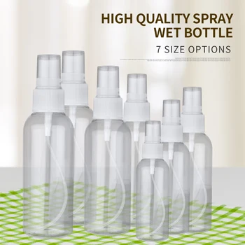 

50ml Small Empty Plastic Transparent Spray Bottles for Makeup Skin Care Refillable Bottle Tools Portable Soap Dispenser